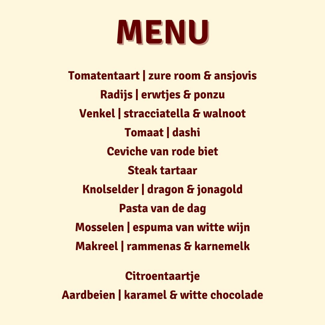Huidige menufoto